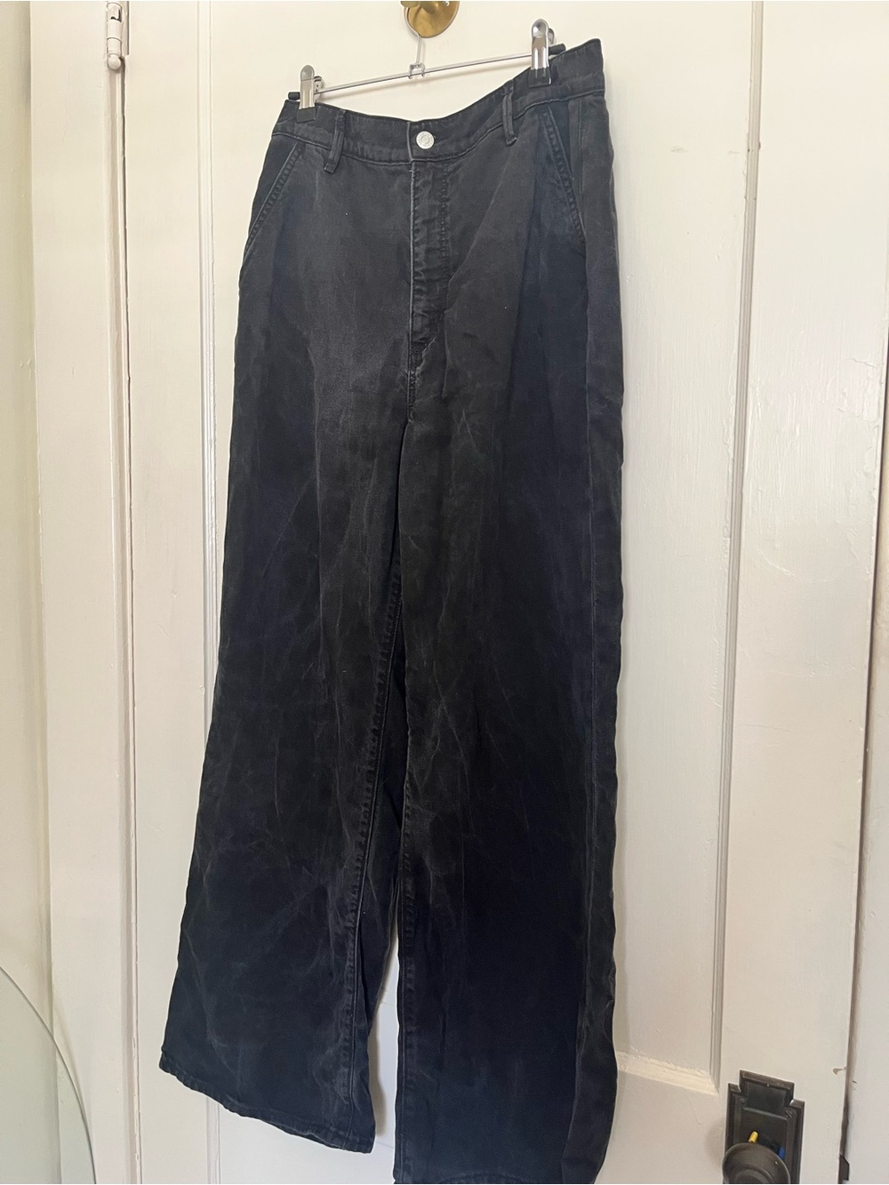 LOFT Black super soft Wide-Leg jeans